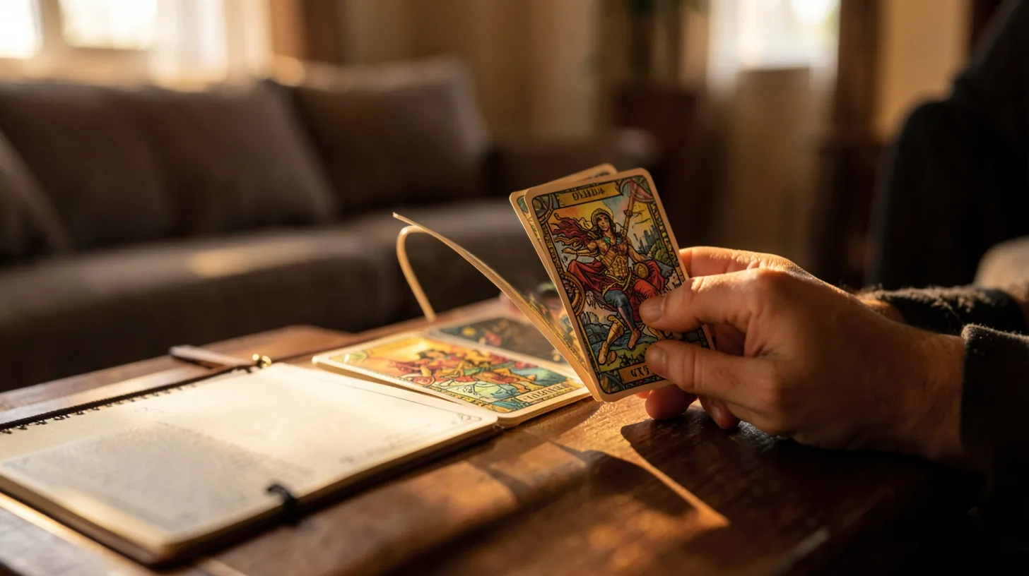 Lecture attentive de deux cartes de tarot pour comprendre une relation