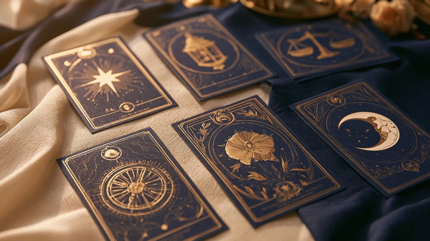 Cartes symboliques disposées pour illustrer les associations de L’Étoile