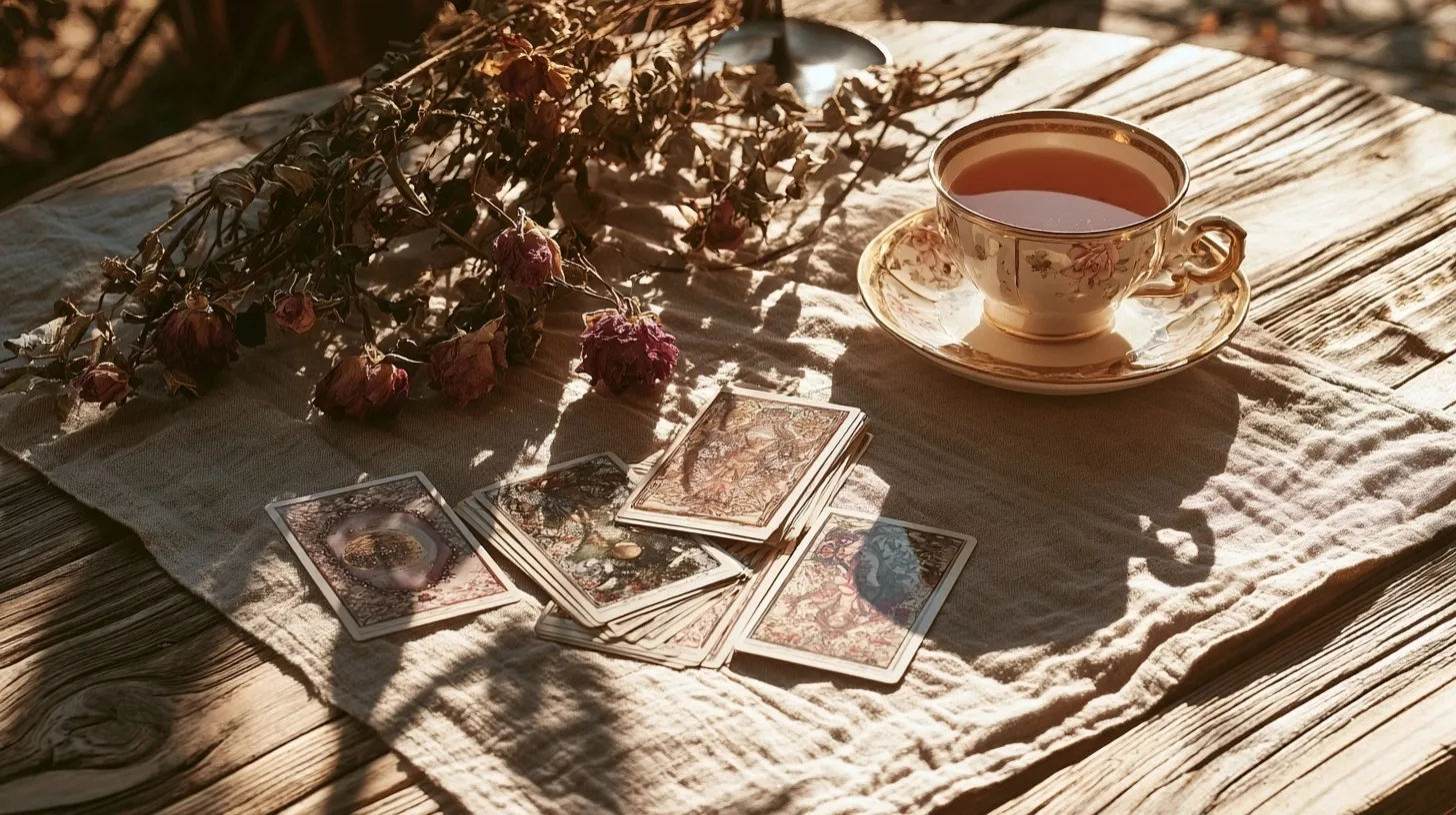 Cartes de tarot éclairées par une ambiance de pleine lune pour comprendre une relation
