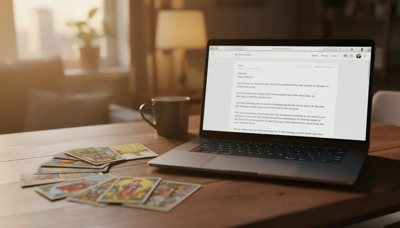 découvrez les avantages de la voyance par mail pour obtenir des réponses précises et personnalisées à vos questions amoureuses, en toute confidentialité et à votre rythme.