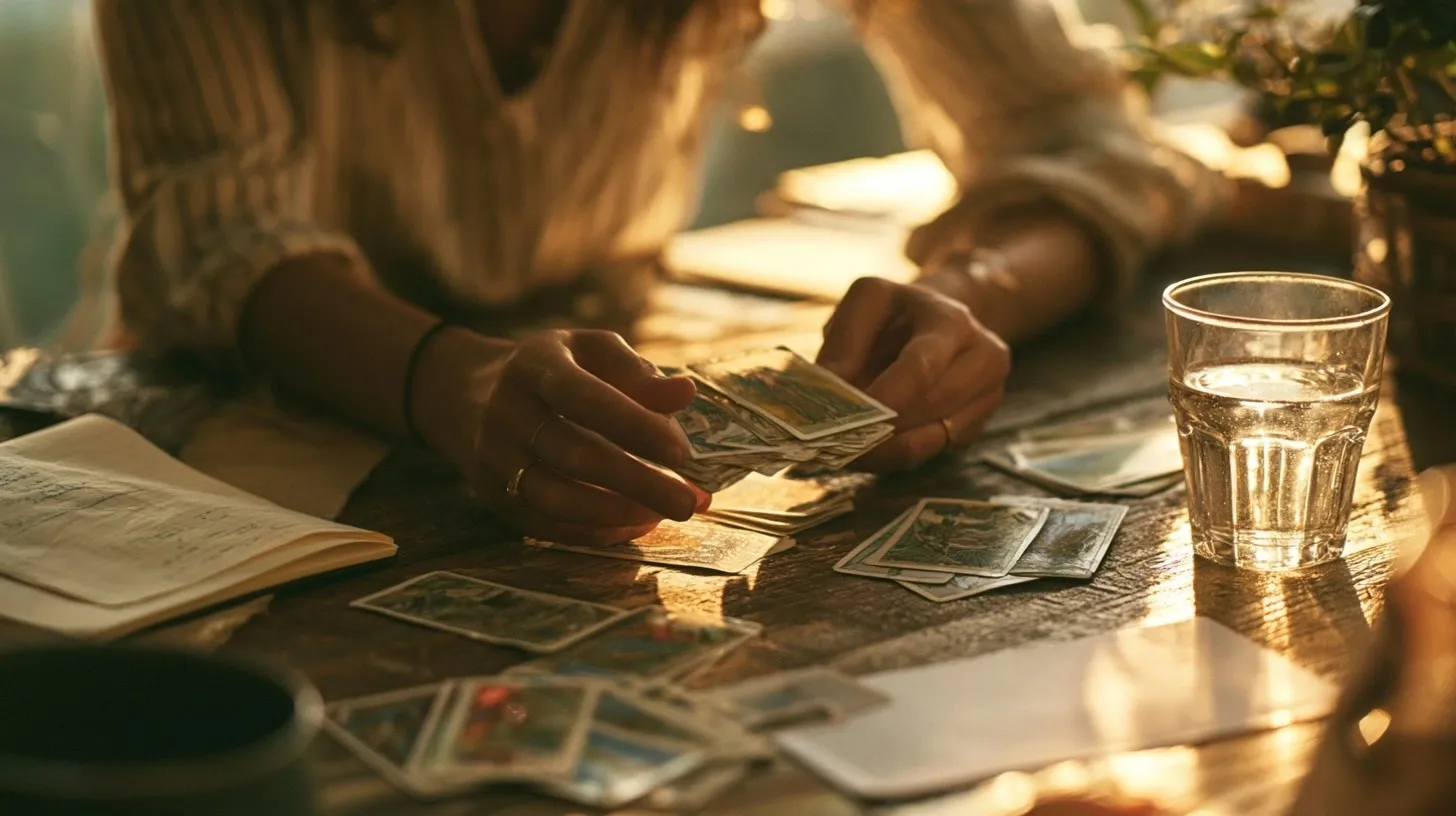 Préparer un tirage tarot de clôture avec carnet et cartes